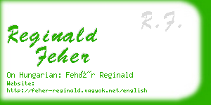 reginald feher business card